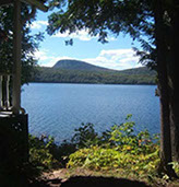 Lake Willoughby is just out out the back door at our three season vacation cottage rental.