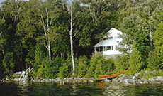 View of the cottage from the lake